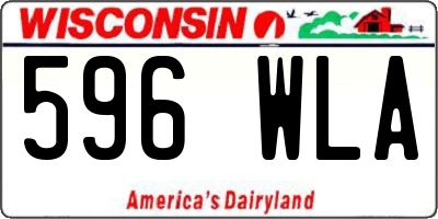 WI license plate 596WLA