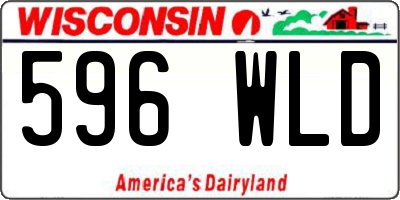 WI license plate 596WLD