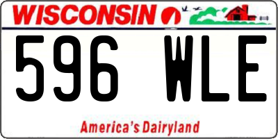 WI license plate 596WLE