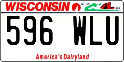 WI license plate 596WLU