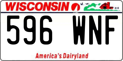 WI license plate 596WNF
