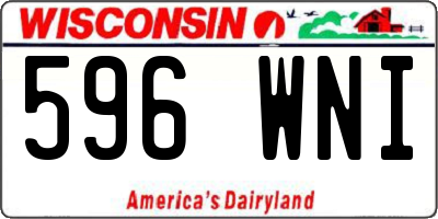 WI license plate 596WNI