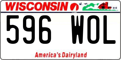 WI license plate 596WOL