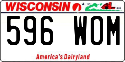 WI license plate 596WOM