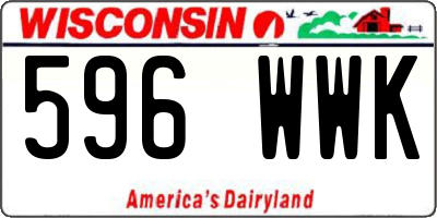 WI license plate 596WWK