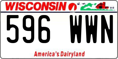 WI license plate 596WWN