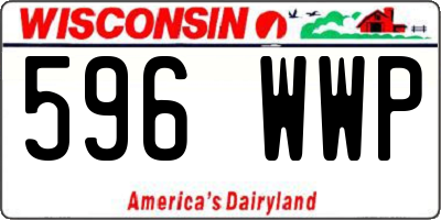 WI license plate 596WWP
