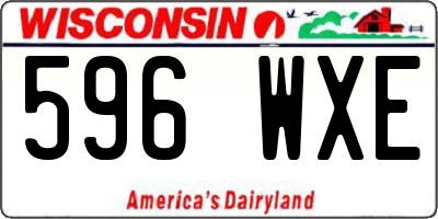 WI license plate 596WXE