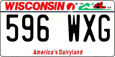 WI license plate 596WXG