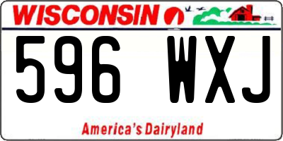 WI license plate 596WXJ