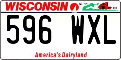 WI license plate 596WXL