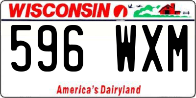 WI license plate 596WXM