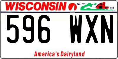 WI license plate 596WXN