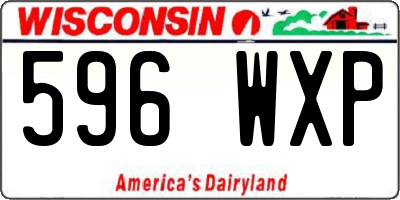 WI license plate 596WXP