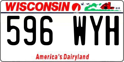 WI license plate 596WYH