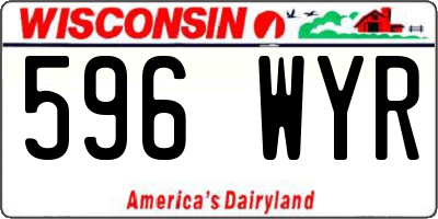 WI license plate 596WYR