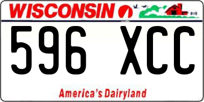 WI license plate 596XCC