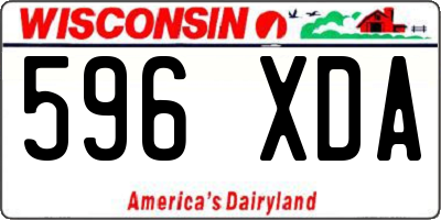 WI license plate 596XDA
