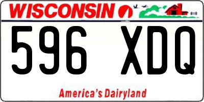WI license plate 596XDQ