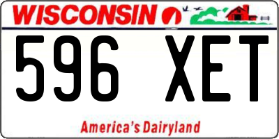 WI license plate 596XET
