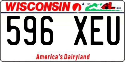 WI license plate 596XEU