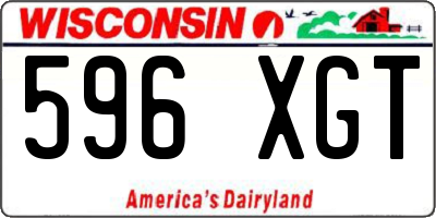 WI license plate 596XGT