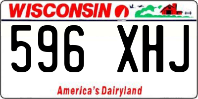 WI license plate 596XHJ