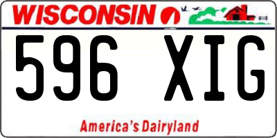 WI license plate 596XIG