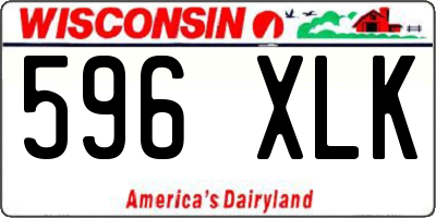WI license plate 596XLK