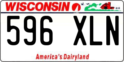 WI license plate 596XLN
