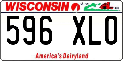 WI license plate 596XLO