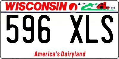 WI license plate 596XLS