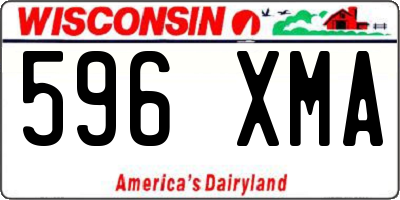 WI license plate 596XMA