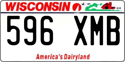 WI license plate 596XMB