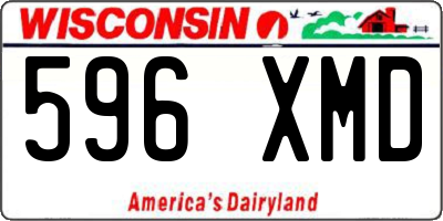 WI license plate 596XMD