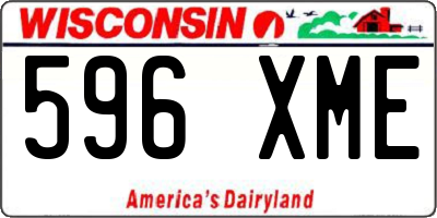 WI license plate 596XME