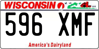 WI license plate 596XMF