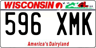 WI license plate 596XMK