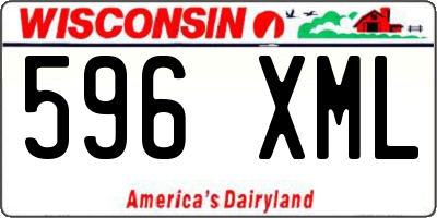 WI license plate 596XML