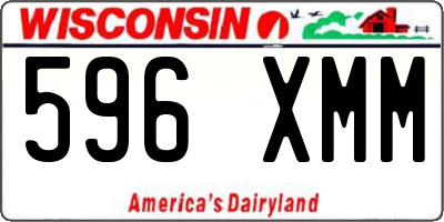 WI license plate 596XMM