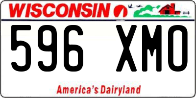 WI license plate 596XMO