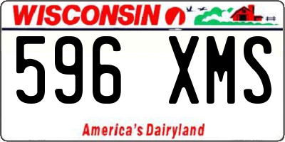 WI license plate 596XMS