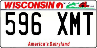 WI license plate 596XMT
