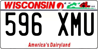 WI license plate 596XMU
