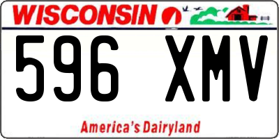 WI license plate 596XMV