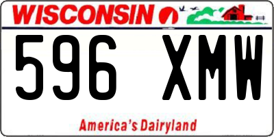WI license plate 596XMW
