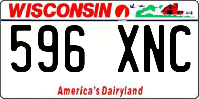 WI license plate 596XNC