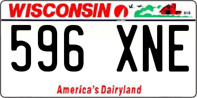 WI license plate 596XNE