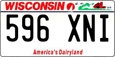 WI license plate 596XNI