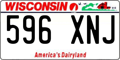 WI license plate 596XNJ